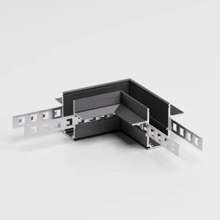 Slim Magnetic Коннектор угловой для встраиваемого шинопровода под ГКЛ 12,5мм черный 85212/00