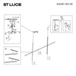 SL6207.203.50 Светильник подвесной ST-Luce Матовое золото LED 1*50W 3000K