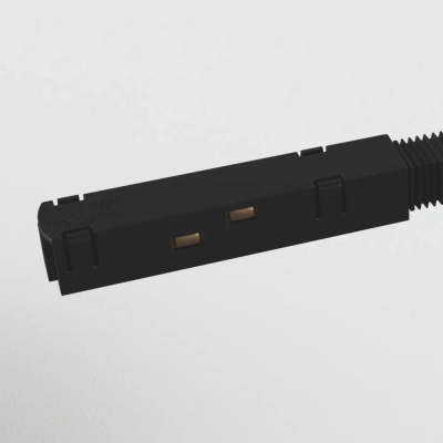 Коннектор питания прямой S35 черный, TRA004PC-22B. TM Maytoni
