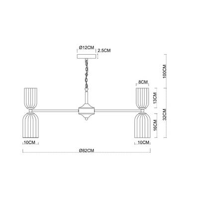 Подвесная люстра Arte Lamp CHARM A1623LM-16GO, 16хE14