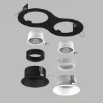 D6270607WBMOD Светильник DOMINO ROUND  под LED модуль/лампу МR16 (214627+214606+214607+214006+214007)