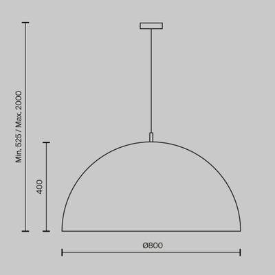 Подвесной светильник Dome E27х5, MOD169PL-05GB1. TM Maytoni