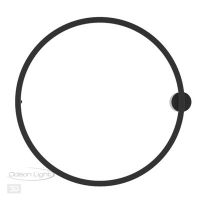 4386/24WL HIGHTECH ODL23 173 черный/металл Настенный светильник IP20 RGB динамическая подсветка ПДУ в комплекте LED 24W 3000K OMEN