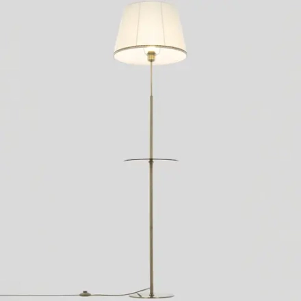 Citilux Линц CL402980T Торшер бронза со столиком и белым абажуром