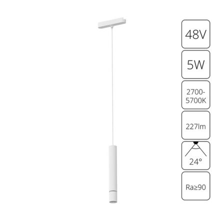 Магнитный трековый светильник Arte Lamp RAPID SMART A2959PL-1WH, 1хLED