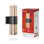 Светильник НБУ AMBER-2хA60-BL E27 IP65 уличный настен. двусторон. под лампу 2хA60 алюм. черн. IN HOME 4690612052885