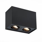 ST109.407.02 Светильник потолочный Мат. черный GU10 2*50W  L181xW100xH123 220V Без ламп