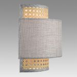 8043/1W MODERNI LN25 266 черный/серый/бежевый, металл/текстиль/ротанг Бра Е27 1*60W 220V LAUNA