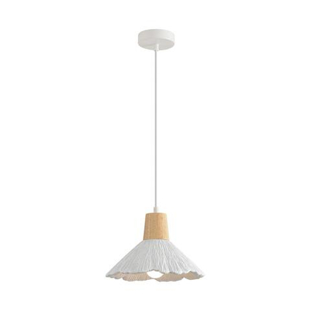 8352/1A SUSPENTIONI LN26 325 белый/бежевый, металл/дерево/цемент Подвес E27 60W 220V EOLIANA
