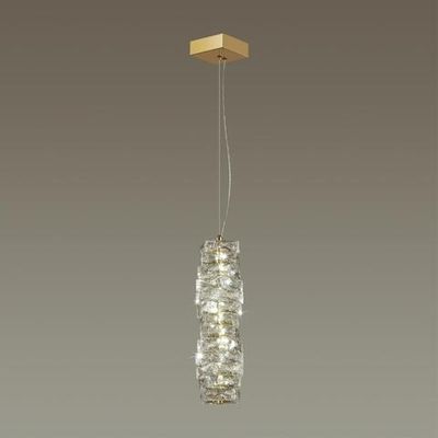 4999/10L HALL ODL23 623 золотой/прозрачный/металл/хрусталь Подвес LED 10W 4000K STRAZA