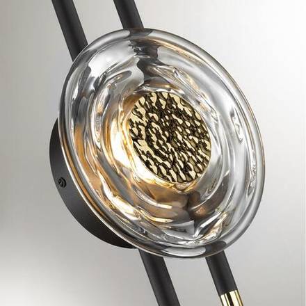 5407/6WL MODERN ODL_EX24 135 черный/золотой/металл/стекло Бра LED 6W 3000K 688Лм MAGNET