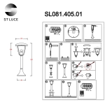 SL081.405.01 Светильник уличный наземный ST-Luce Черный/Черный, Прозрачный E27 1*40W