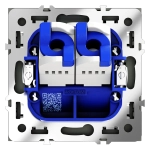 VLS060206 Розетка компьютерная встраиваемая VOLTUM S70 двойная RJ45+RJ45 кат.6, (титан). (ТМ Maytoni)