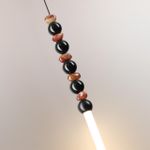 7187/12L HIGHTECH ODL26 Подвесной светильник черный/акрил/агат/металл IP20 LED 12W 3500K 220V MONELLA