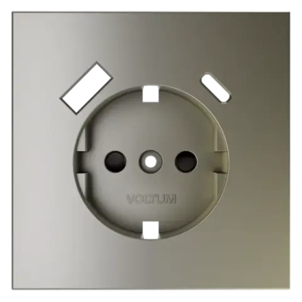 VLS001004 Накладка для розетки с заземлением и защитными шторками, с USB A+C, S70 (шелк). (ТМ Maytoni)