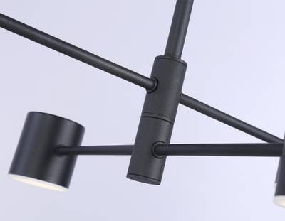 Светильник светодиодный подвесной FL51707/4 BK черный 3000K/4200K/6400K 20W D500*780 (Без ПДУ)