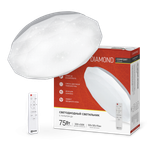 Светильник светодиодный COMFORT DIAMOND 75Вт 3000-6500К 6000лм 230В 480х80мм с пультом ДУ IN HOME 4690612034799