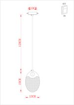 Подвесной светильник Arte Lamp VITORIA A2095SP-1GO, 1хLED