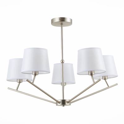 SLE300102-05 Светильник потолочный Никель/Белый E14 5*40W