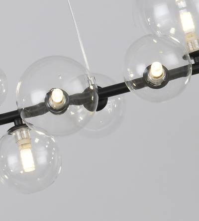 09408-10,19 Люстра Иона черный w120*28 h200 G9 50W+Led 17W (4000K) (Led лампы в комплекте 4000К)