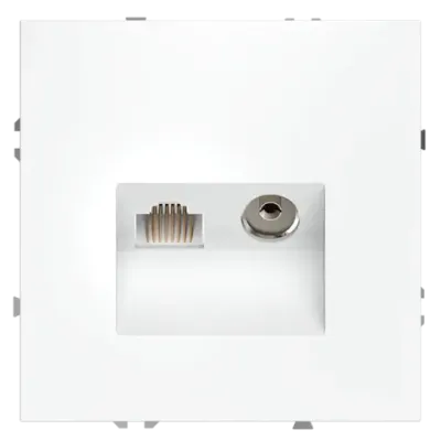 VLS060702 Розетка телевизионная встраиваемая VOLTUM S70 TV+RJ45 кат. 6, (белый матовый). (ТМ Maytoni)