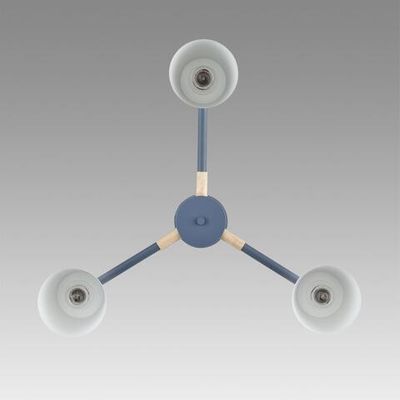 8098/3C MODERNI LN25 271 синий/синий металл, дерево/металл Люстра потолочная Е27 3*60W 220V ROSALINA