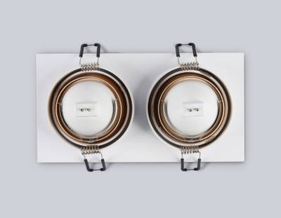 Светильник встраиваемый TN102831/2 WH/GD белый/золото GU5.3/2 178*93*50