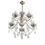 8346/5 CLASSI бронза/прозрачный, металл/хрусталь Люстра потолочная E14 5*40W 220V LUINA