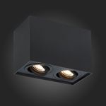 ST109.407.02 Светильник потолочный Мат. черный GU10 2*50W  L181xW100xH123 220V Без ламп