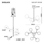 SLE1107-103-06 Светильник подвесной Хром/Белый, Серый G9 6*5W 4000K