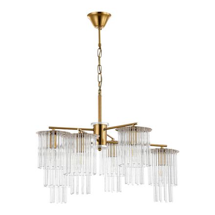 SLE1122-303-06 Люстра подвесная Латунь/Прозрачный E14 6*40W