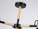 Подвесная люстра TR82206/3 BK/LWD черный/светлое дерево E27/3 max 40W D560*430