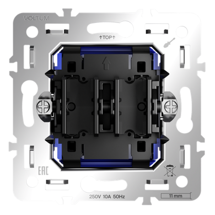 VLS0206M Механизм выключателя с самовозвратом двухклавишного 10А, S70. (ТМ Maytoni)