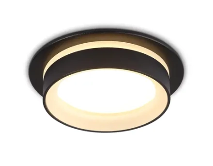 Светильник встраиваемый TN6708 BK черный IP44 GX53 max 15W D105*45