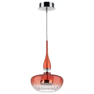 804402 Люстра ASTRA LED 12W 580LM ХРОМ/КРАСНЫЙ 3000K Lightstar