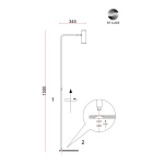 SL1006.405.01 Торшер ST-Luce Черный/Черный LED 1*3W 3000K