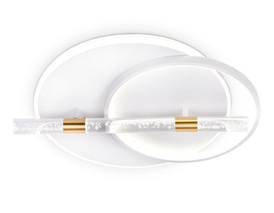 Светильник светодиодный потолочный FL5007 WH/GD белый/золото 3000K/4200K/6400K 72W 565*460*92.5 (ПДУ РАДИО 2.4G)