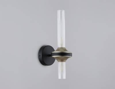 Светильник настенный LH55355/2 BK/CGD/CL черный/золото/прозрачный G9/2 max 30W 150*100*320
