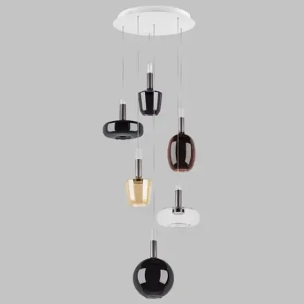 792169 Люстра DISCO 6x6W LED 1200LM 120G БЕЛЫЙ/МУЛЬТИКОЛОР 3000К Lightstar