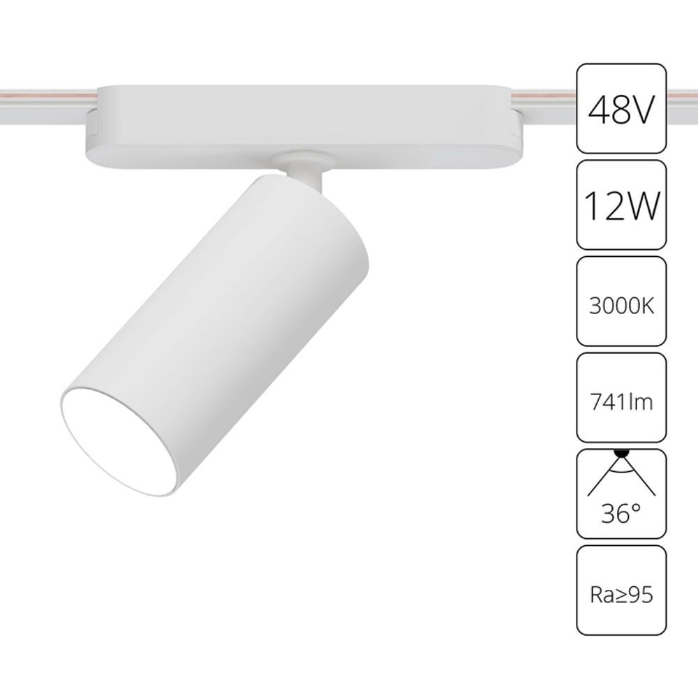 Магнитный трековый светильник Arte Lamp RAPID A1158PL-1WH, 1хLED