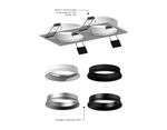 Корпус светильника встраиваемый для насадок D60mm C6520 SWH белый песок 80*80*H25mm MR16 GU5.3