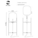 SL1050.725.01 Торшер ST-Luce Черный/Дымчатый E27 1*40W (из 2-х коробок)