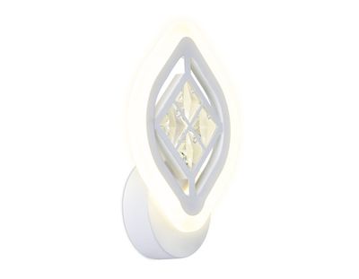 Настенный светодиодный светильник с хрусталем FA277 WH белый 12W 240*170*60