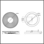 7752/25L MITRA LED SN Светильник пластик/белый LED 25Вт 4000K D400 IP54 QUANTUM