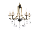 Подвесная люстра с хрусталем TR4952/5 BK/GD/CL черный/золото/прозрачный E14*5 max 40W D620*670