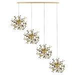 L4PL721132 Подвес четверной линейный EXTRA 4x3x5W(led) G9 (721132 - 4 + 572142 -1) ЗОЛОТО Lightstar