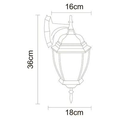 Уличный настенный светильник Arte Lamp PEGASUS A3152AL-1WG, 1хE27