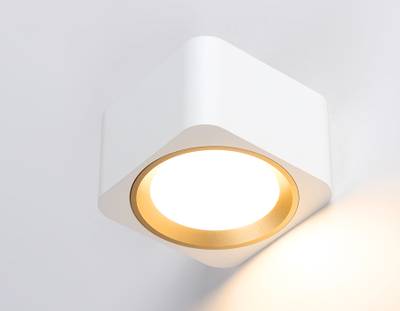 Светильник накладной TN70831 WH/GD белый/золото GX53 max 12W 96*96*60