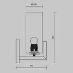 Настенный светильник (бра) Fortano E27х1, MOD089WL-01BS. TM Maytoni