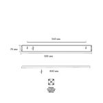 7722/140L PIKO LED SN 38 Светильник металл/пластик/стекло/белый/золотой LED 140Вт 3000-6000K D800 IP20 пульт ДУ FELICE